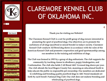 Tablet Screenshot of claremorekennelclub.com